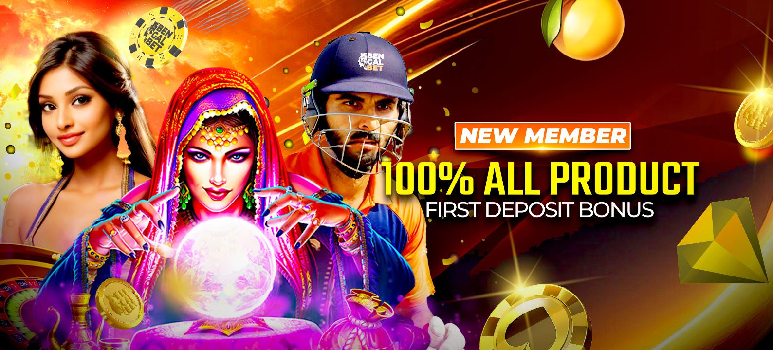 New Member 100% All Product First Deposit Bonus